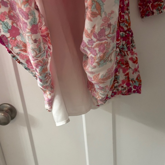 Floral Pink Womens Mini Dress - Picture 3 of 5